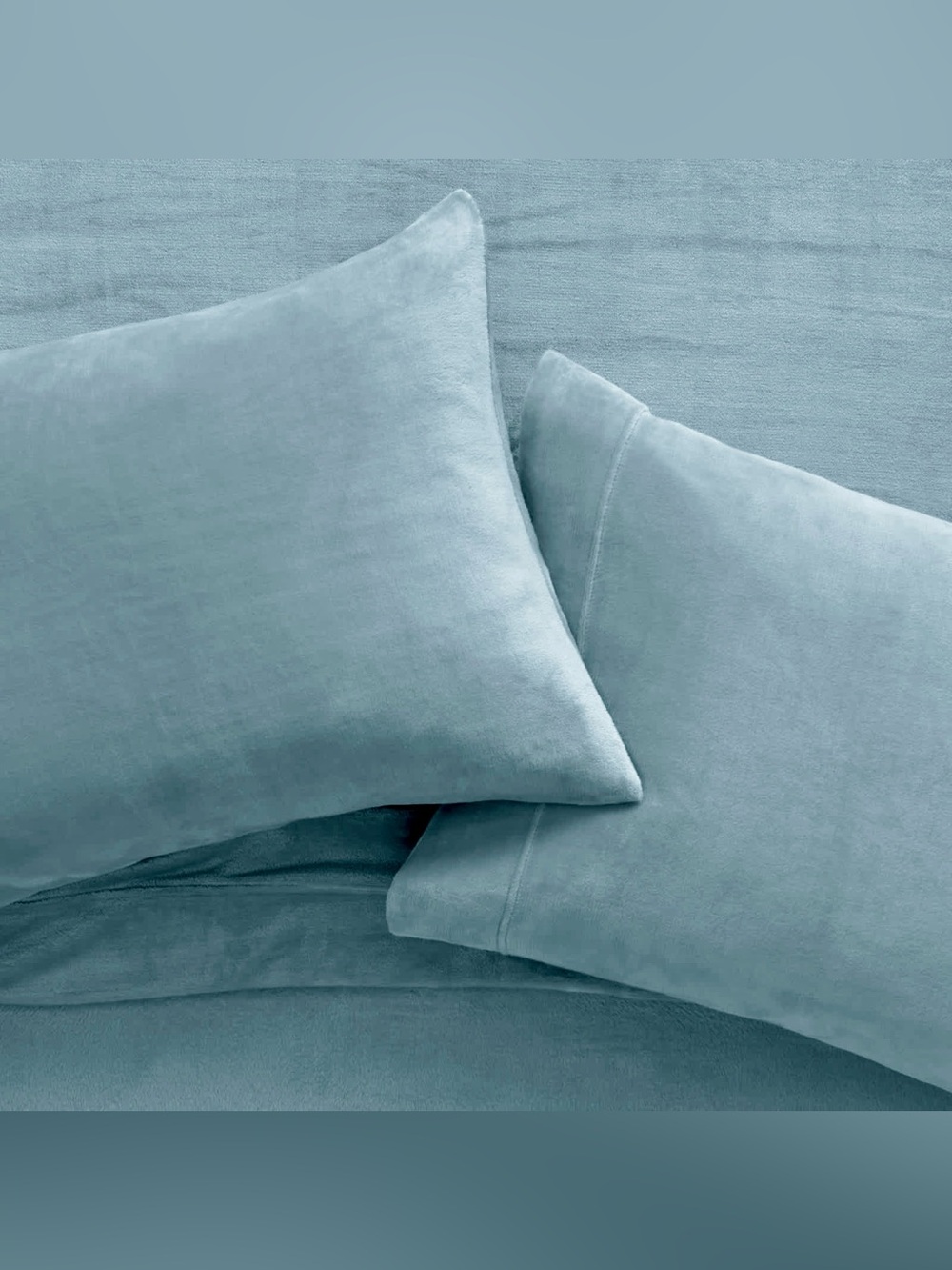 Sleep Number Winter Plush Soft Sheet Set California King Light Blue Cal King NWT - Picture 2 of 7